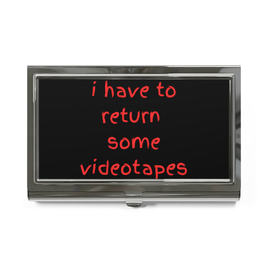 "I Have to Return Some Videotapes" American Psycho Themed Business Card Holder