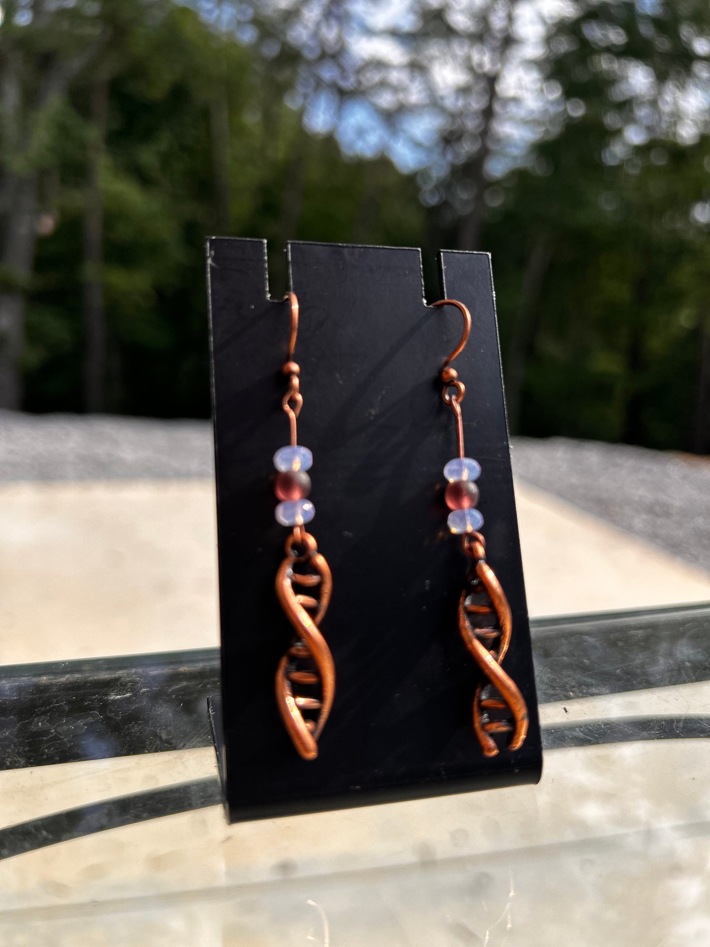 DNA Double Helix Charm Earrings