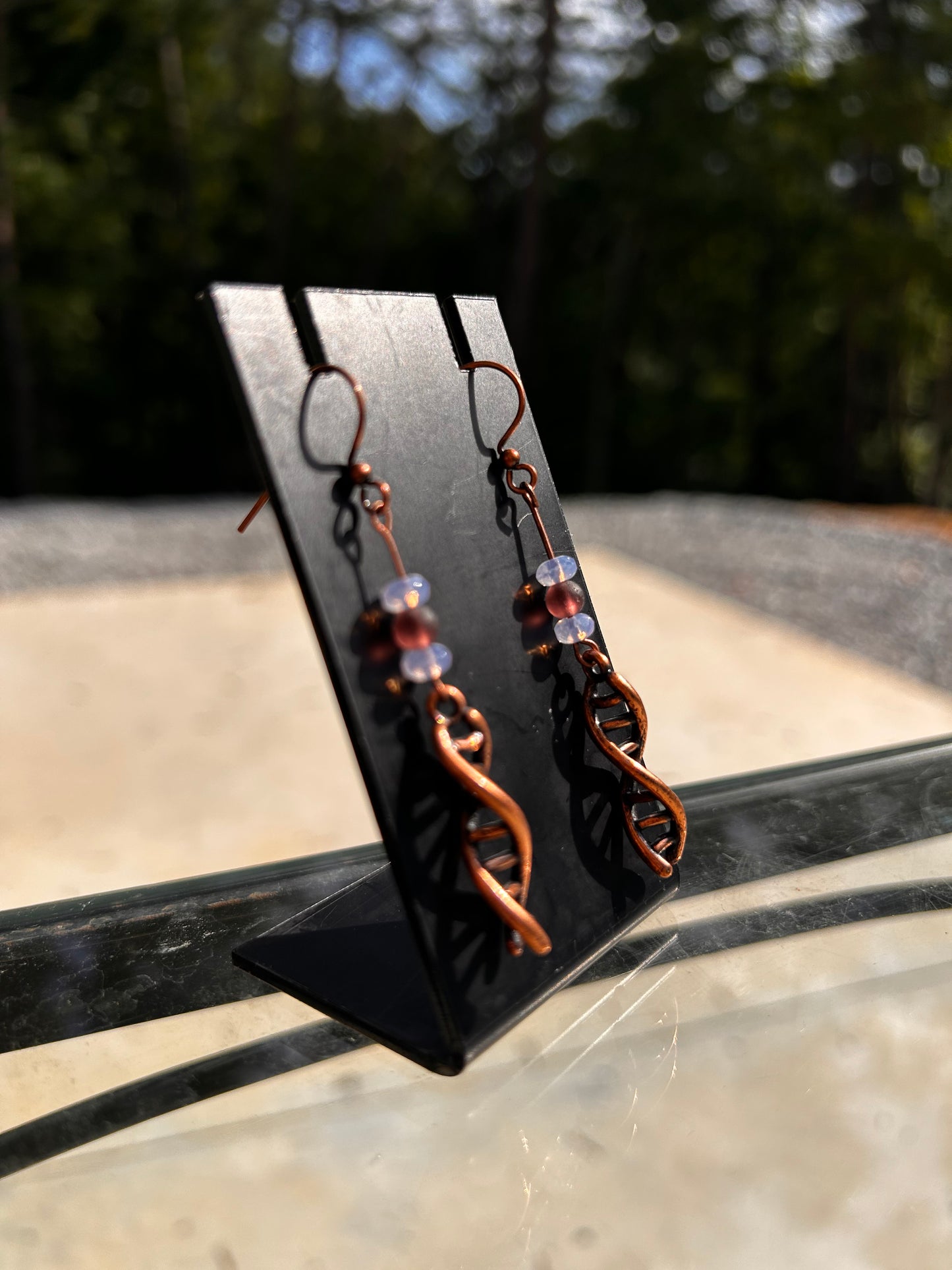 DNA Double Helix Charm Earrings