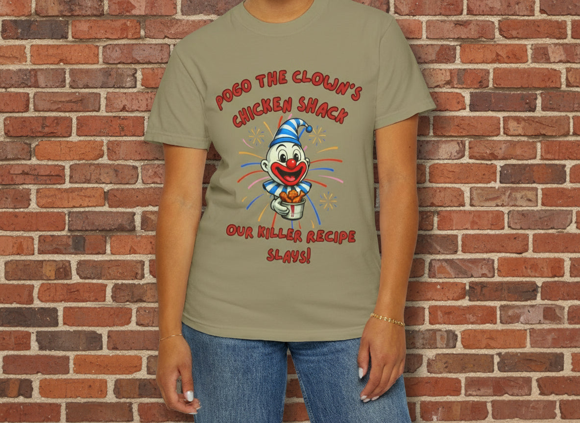 Pogo the Clown Fried Chicken Shirt - John Wayne Gacy Inspired Tee