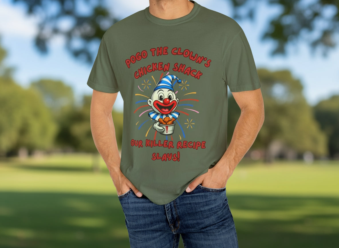 Pogo the Clown Fried Chicken Shirt - John Wayne Gacy Inspired Tee