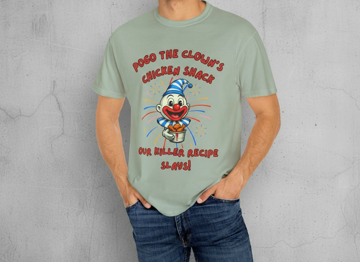 Pogo the Clown Fried Chicken Shirt - John Wayne Gacy Inspired Tee