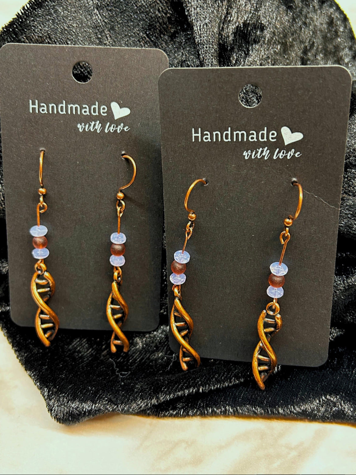 DNA Double Helix Charm Earrings