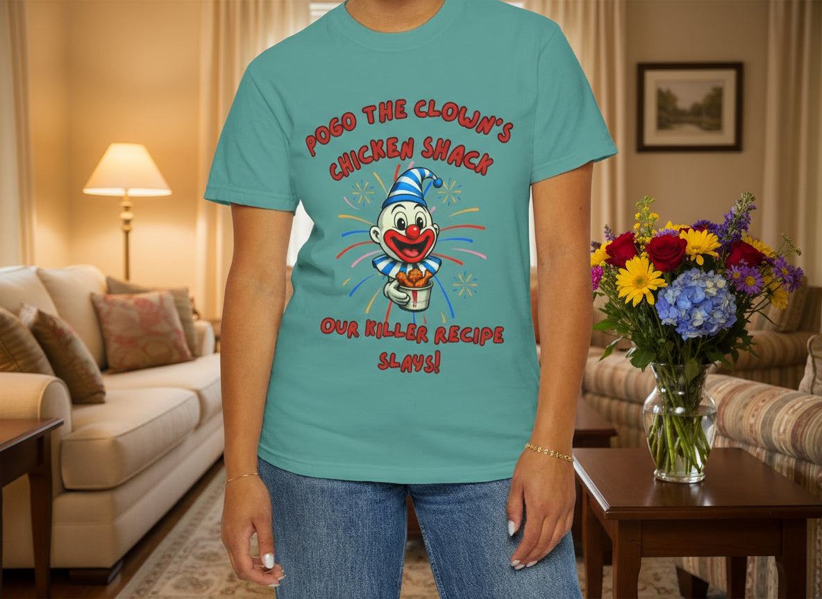 Pogo the Clown Fried Chicken Shirt - John Wayne Gacy Inspired Tee