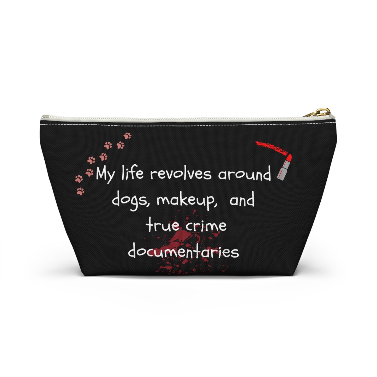 Dogs and True Crime Makeup Bag