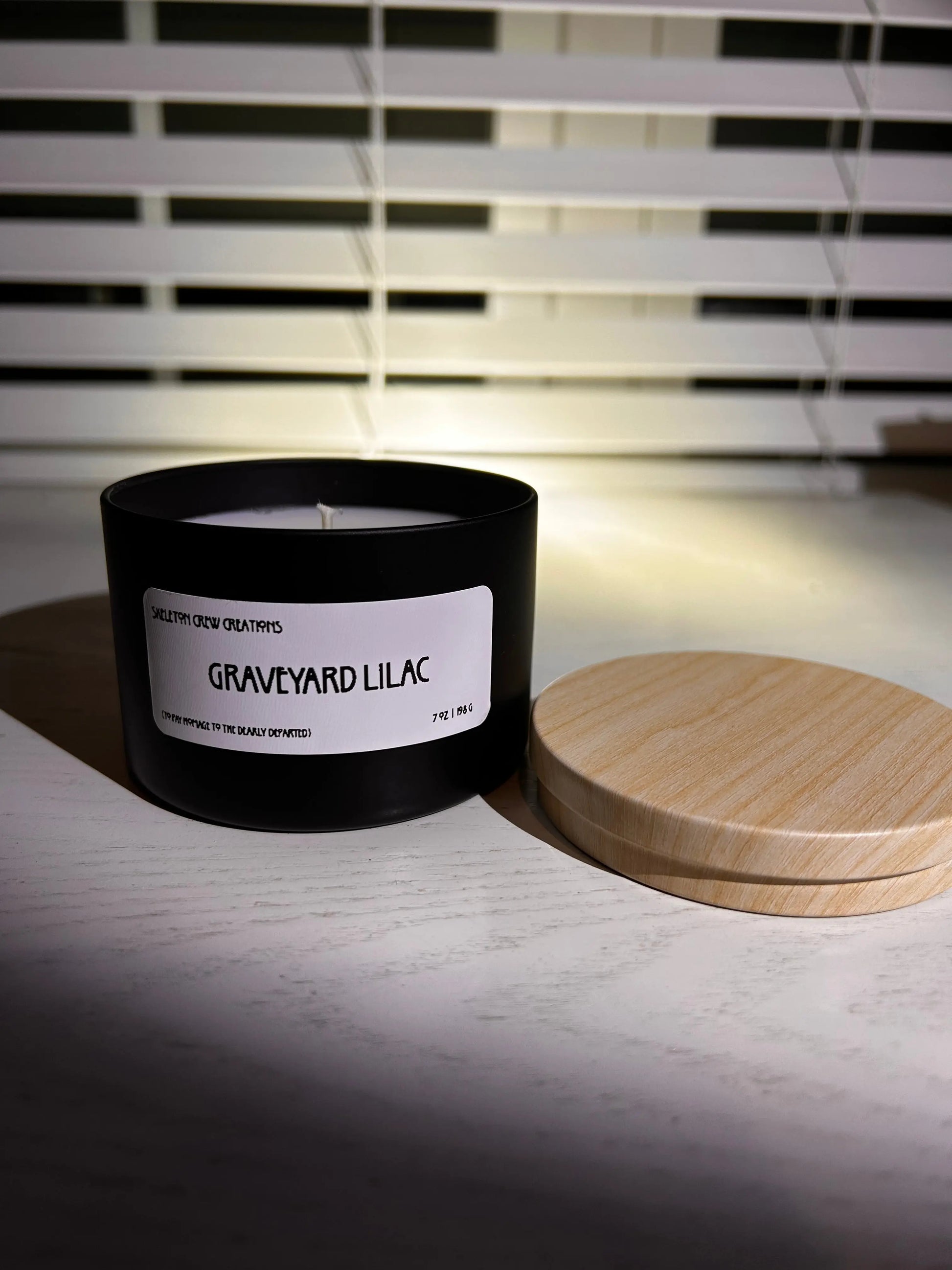 Graveyard Lilac Candle Skeleton Crew Creations