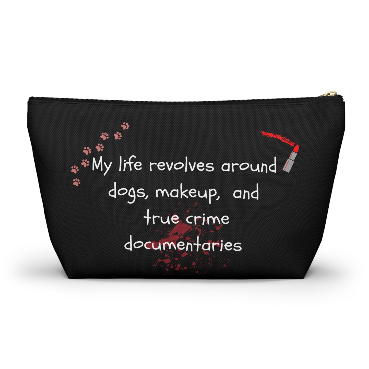 Dogs and True Crime Makeup Bag