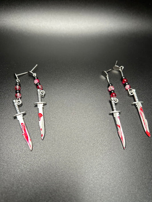 Bloody Knife Earrings