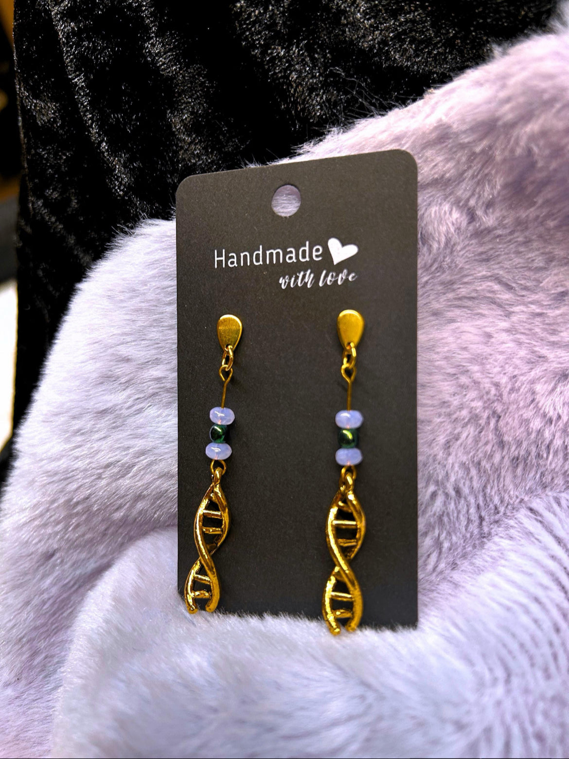 DNA Double Helix Charm Earrings