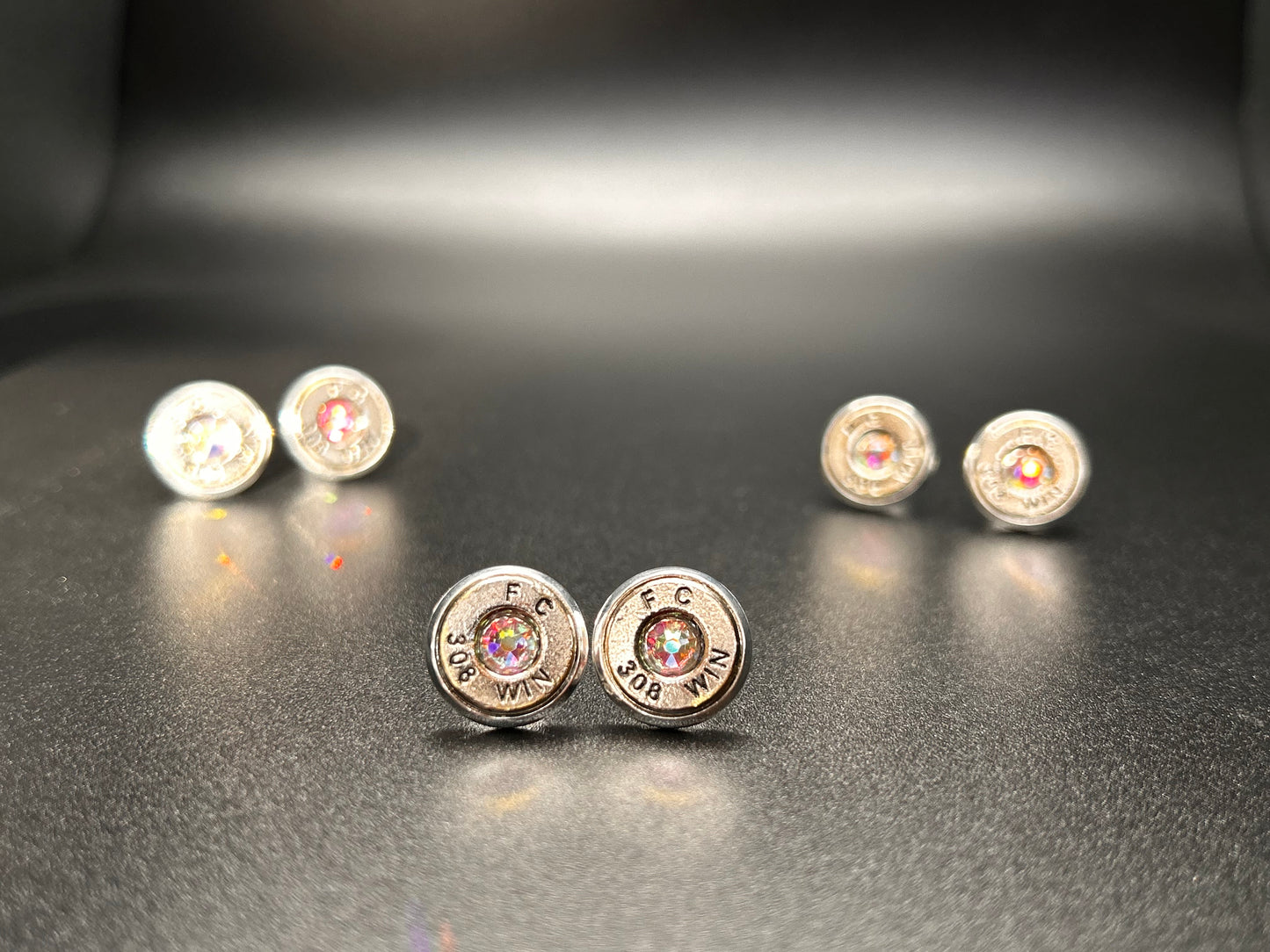 Upcycled Lightweight Winchester 308 Bullet Casing Earrings