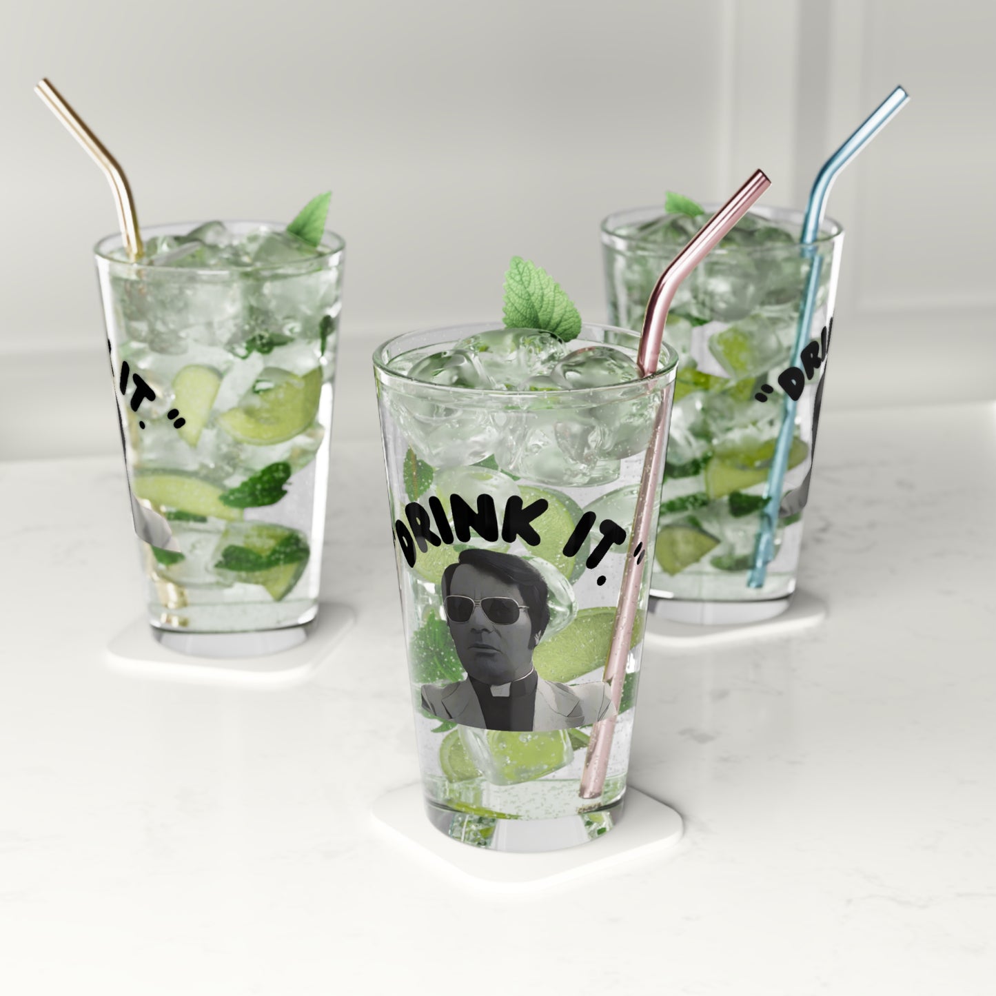 Jim Jones "Drink It." Pint Glass