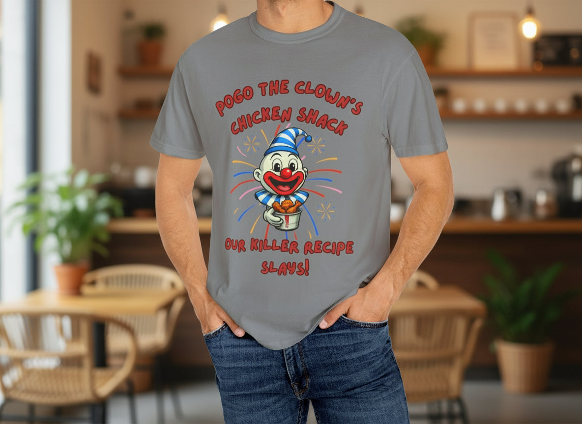 Pogo the Clown Fried Chicken Shirt - John Wayne Gacy Inspired Tee
