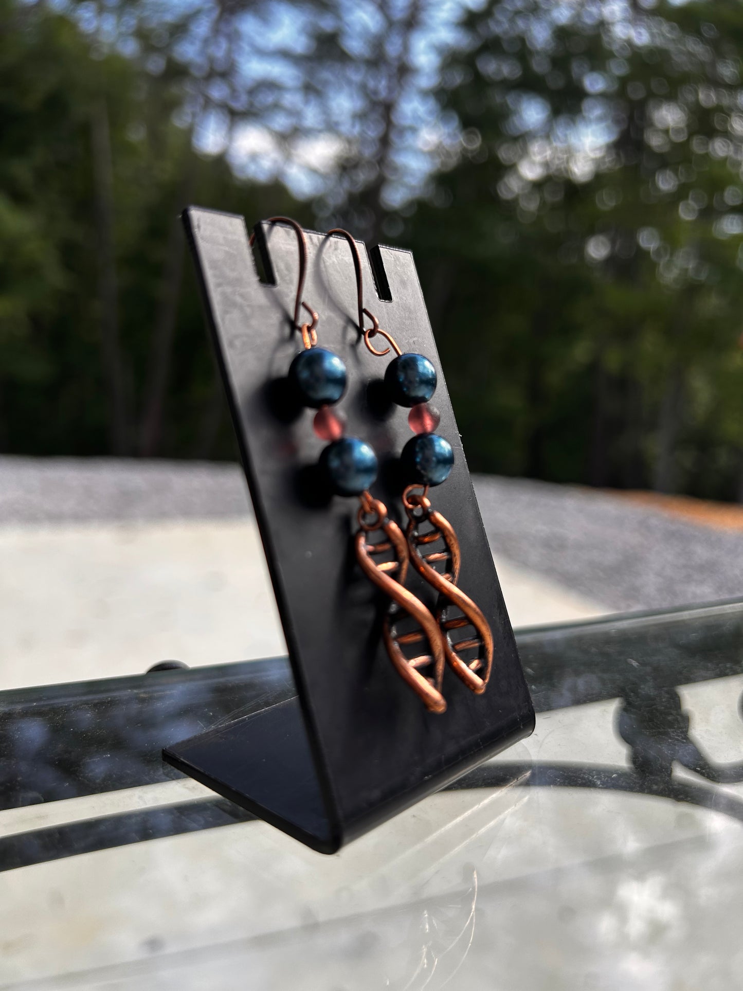 DNA Double Helix Charm Earrings