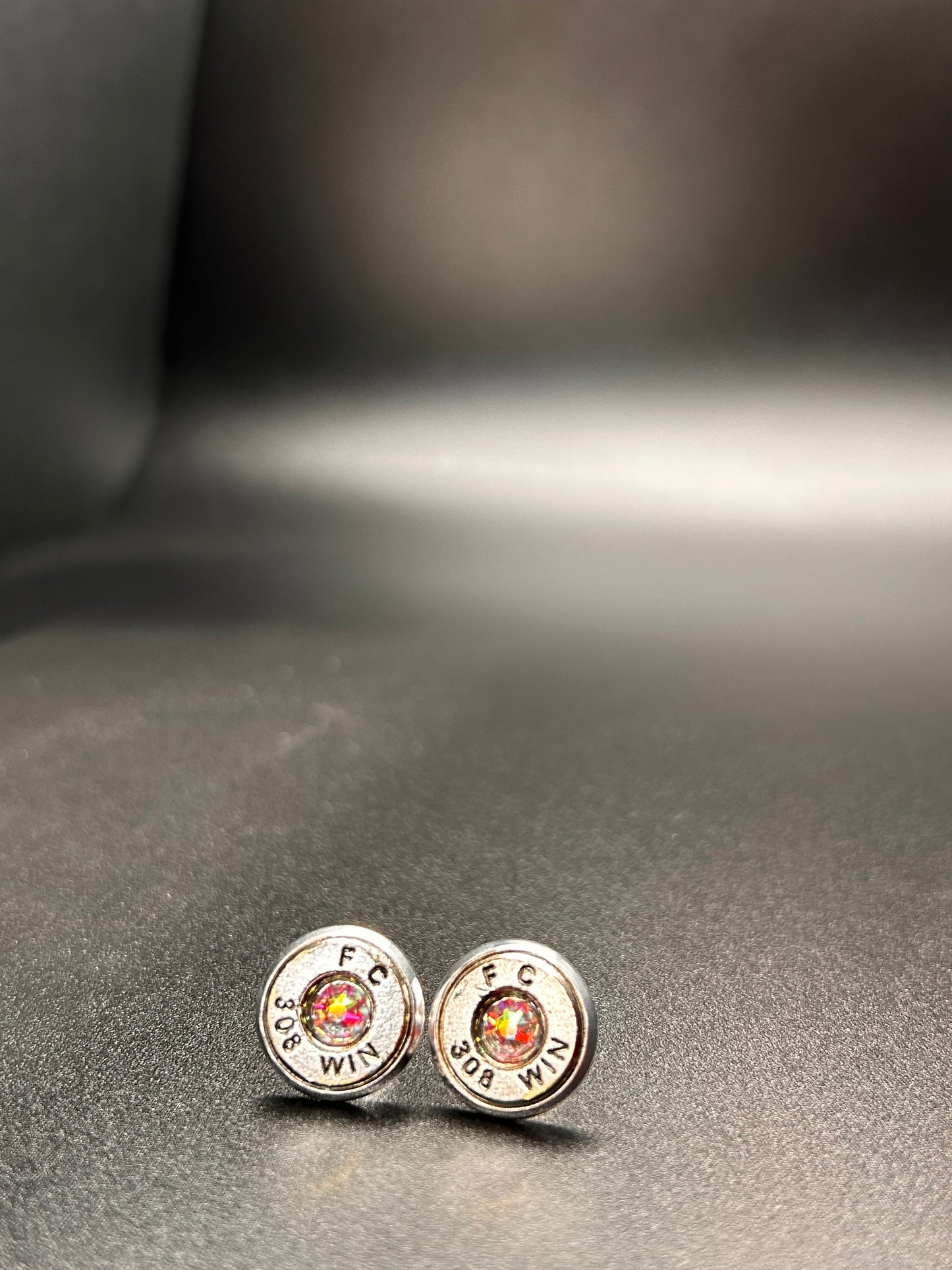 Upcycled Lightweight Winchester 308 Bullet Casing Earrings