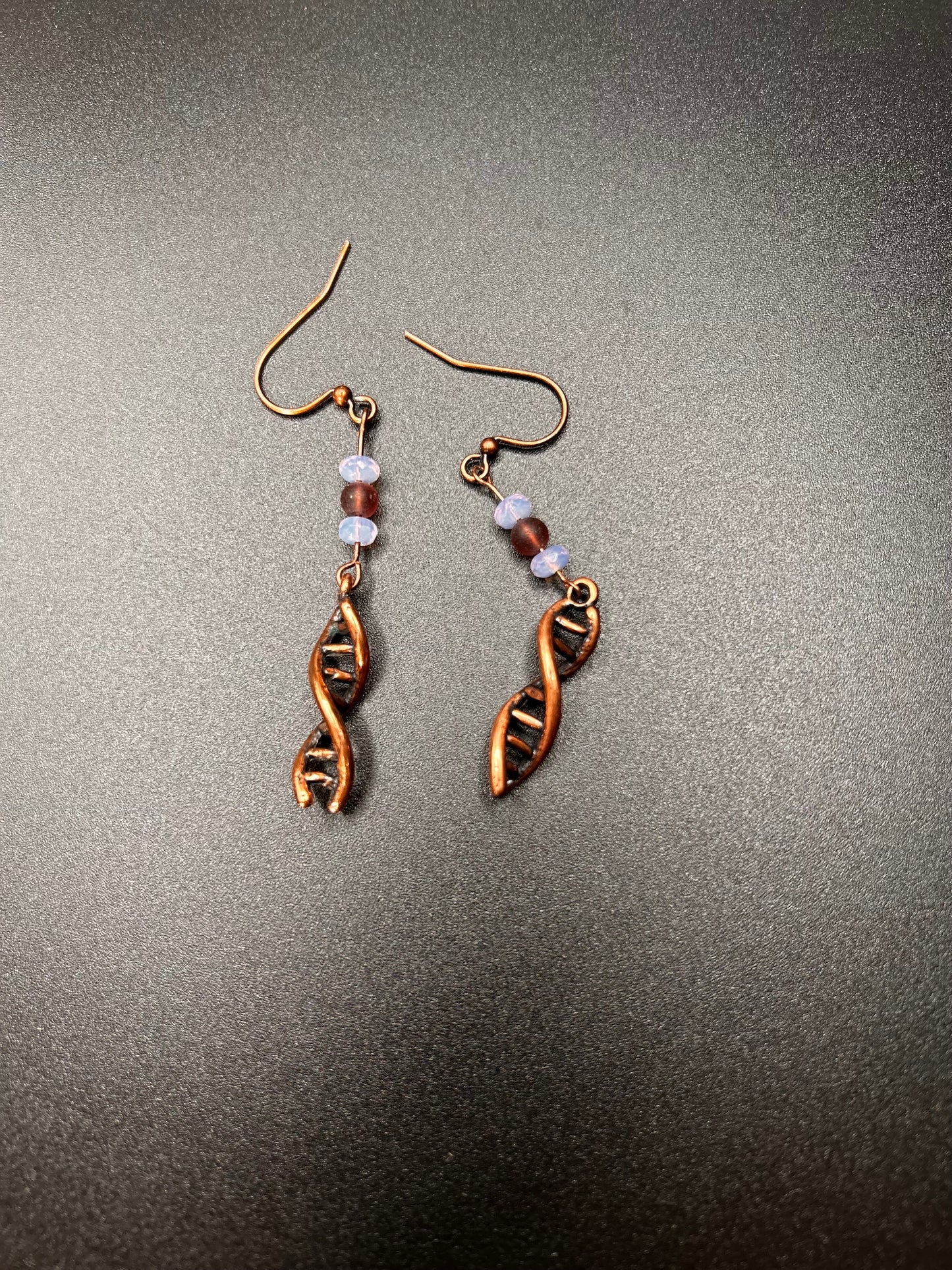 DNA Double Helix Charm Earrings