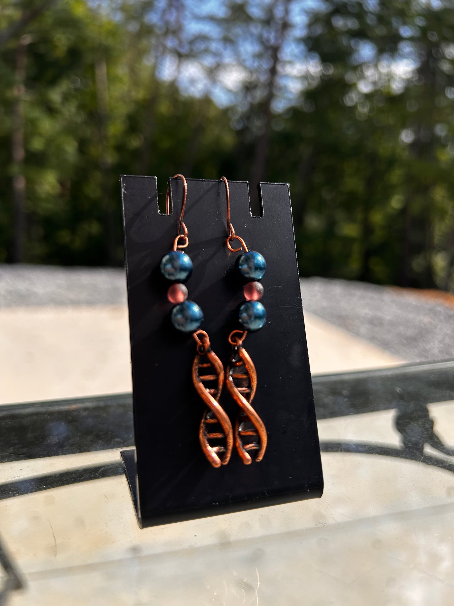 DNA Double Helix Charm Earrings