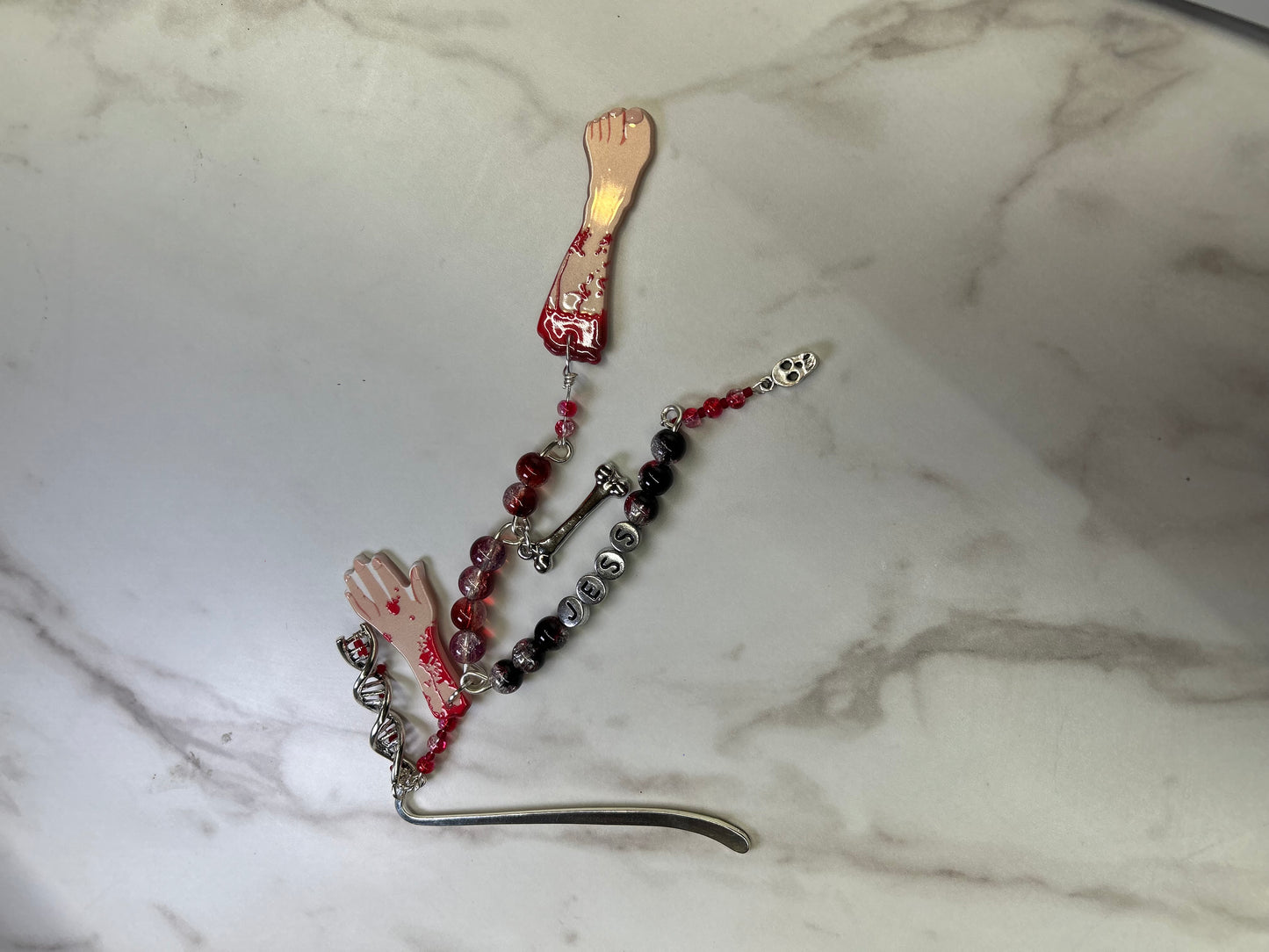 Personalized Bloody Hand Bookcharm