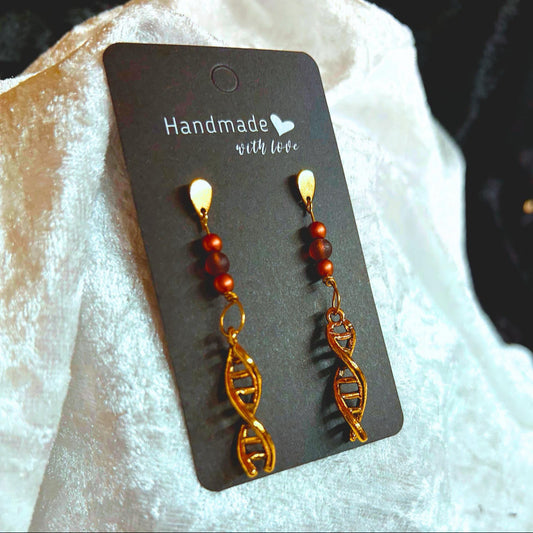DNA Double Helix Charm Earrings