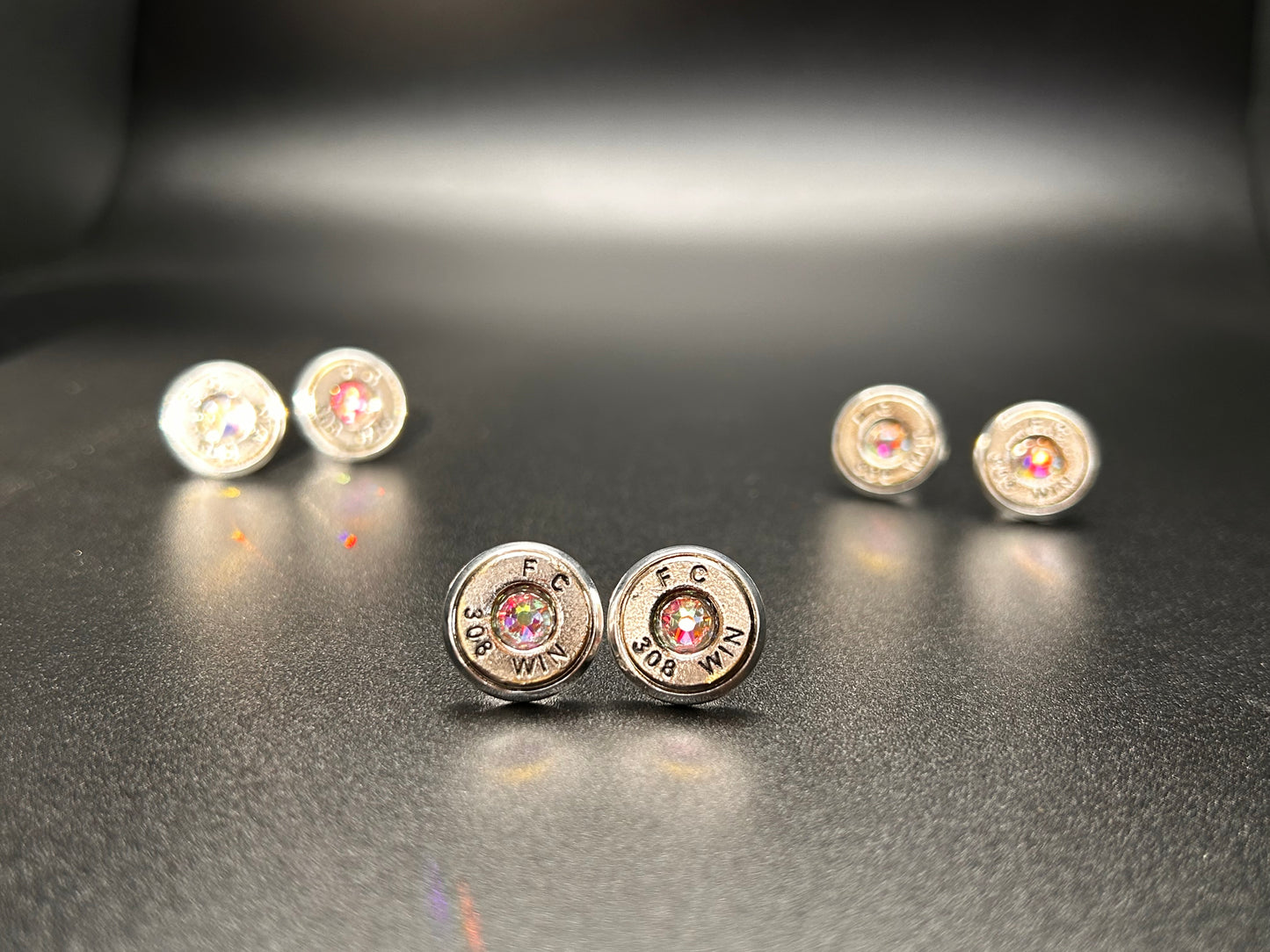 Upcycled Lightweight Winchester 308 Bullet Casing Earrings