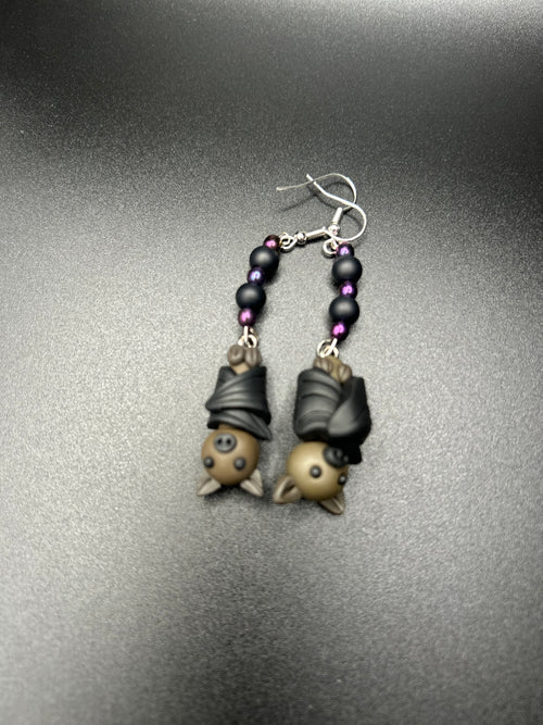 Cute Hanging Bats Earrings