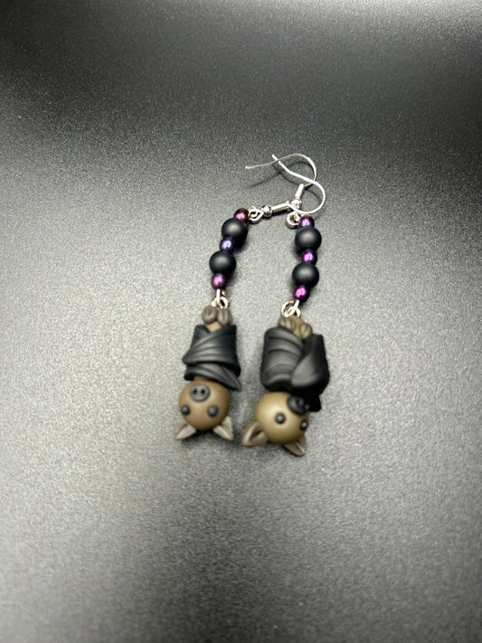 Cute Hanging Bats Earrings