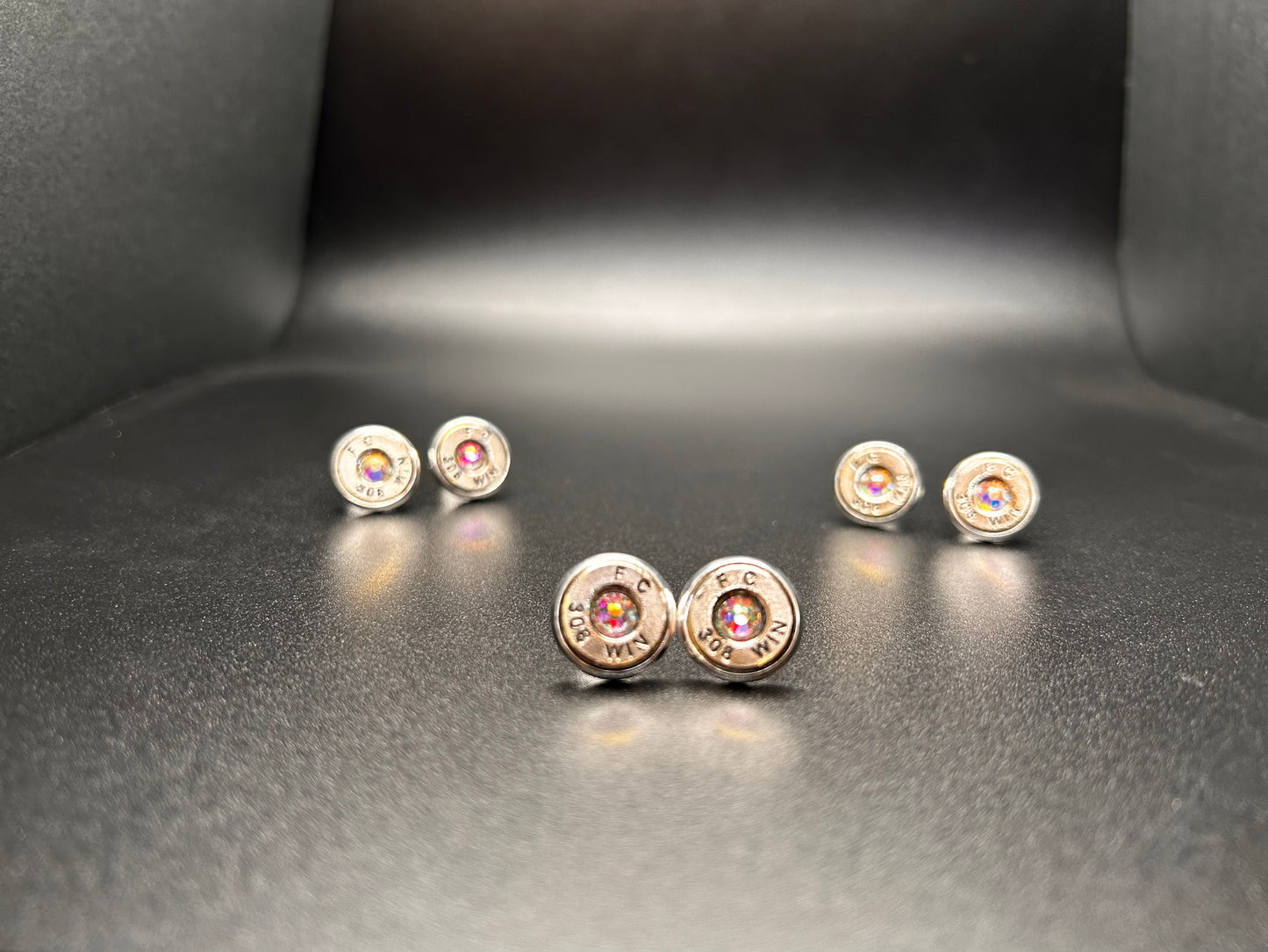 Upcycled Lightweight Winchester 308 Bullet Casing Earrings