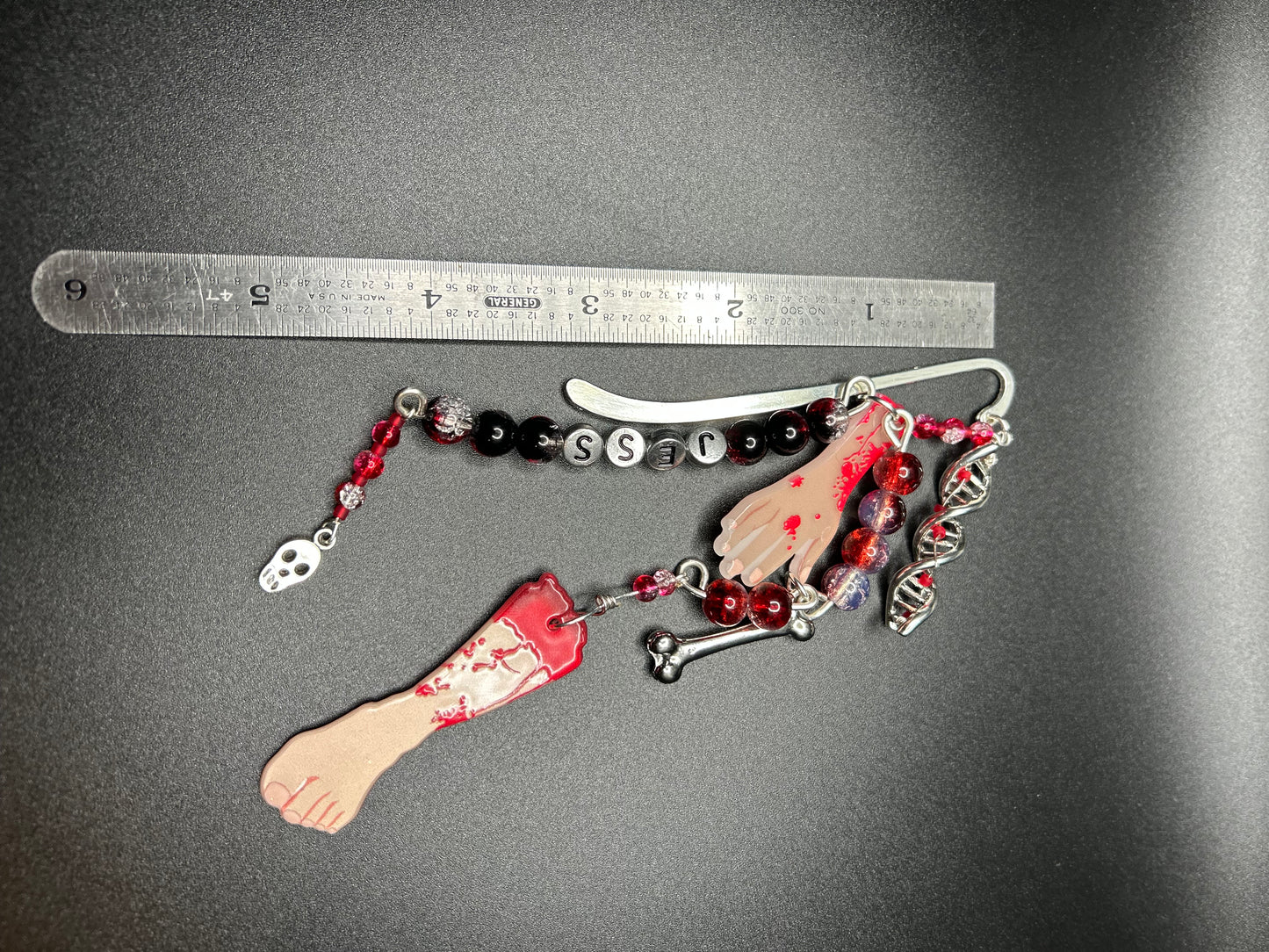 Personalized Bloody Hand Bookcharm