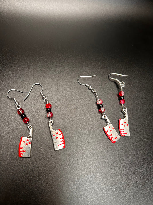 Bloody Cleaver Earrings