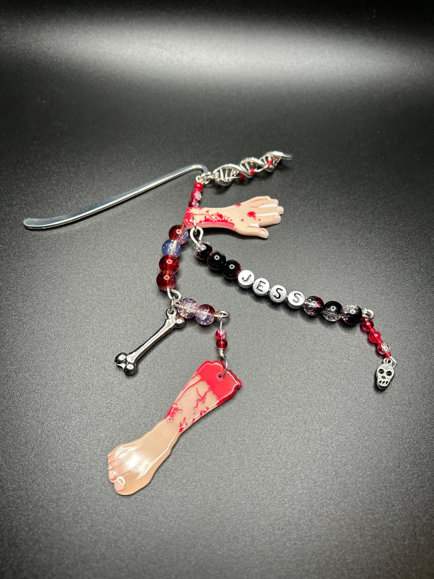 Personalized Bloody Hand Bookcharm