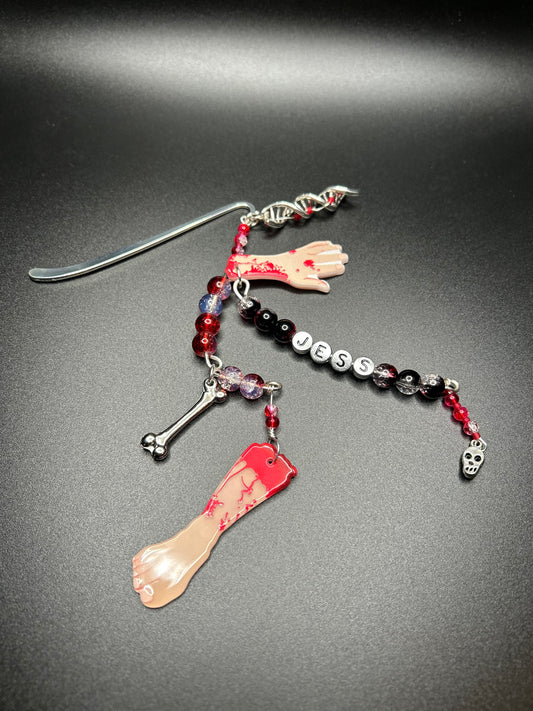 Personalized Bloody Hand Bookcharm