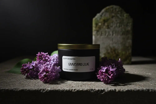 Graveyard Lilac Candle Skeleton Crew Creations