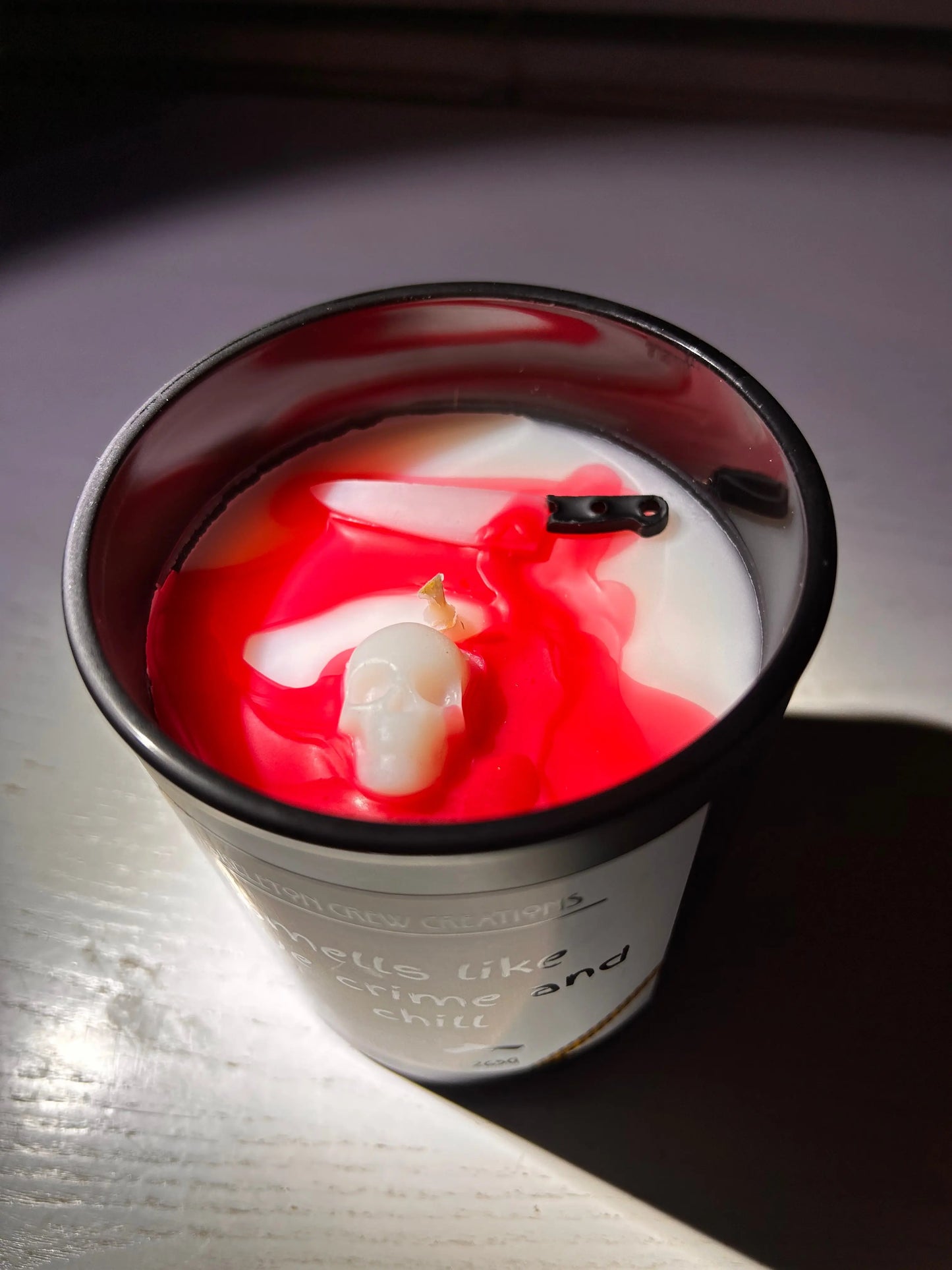 "Smells Like True Crime and Chill" Candle Skeleton Crew Creations