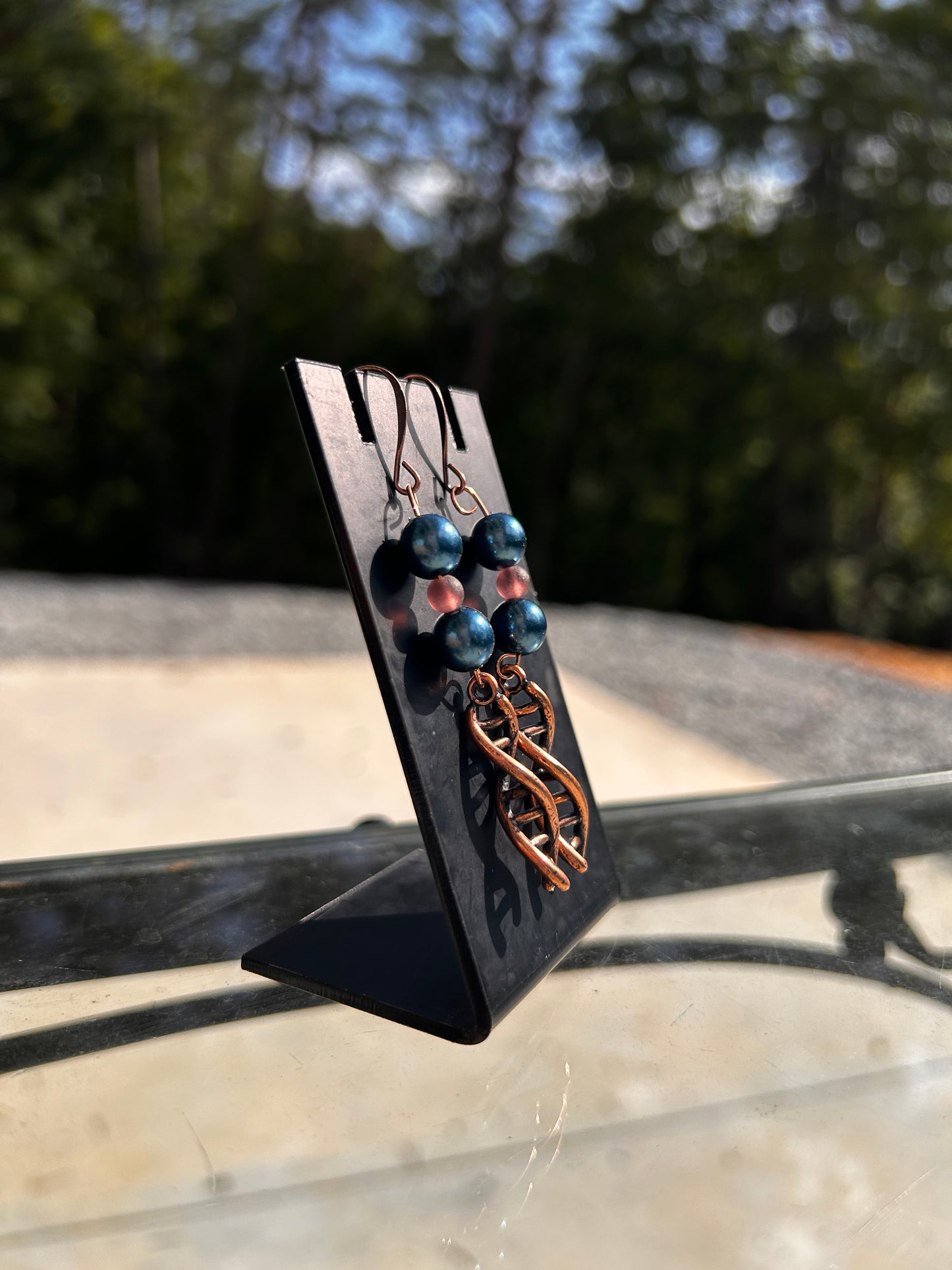DNA Double Helix Charm Earrings