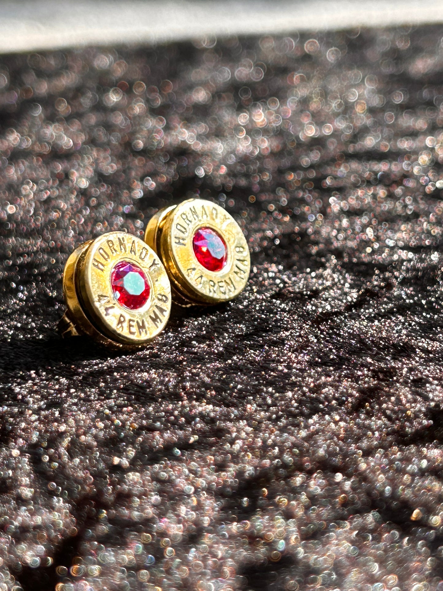.44 Caliber Upcycled Bullet Casing Earrings