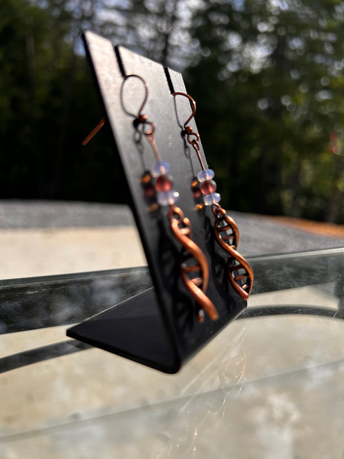 DNA Double Helix Charm Earrings