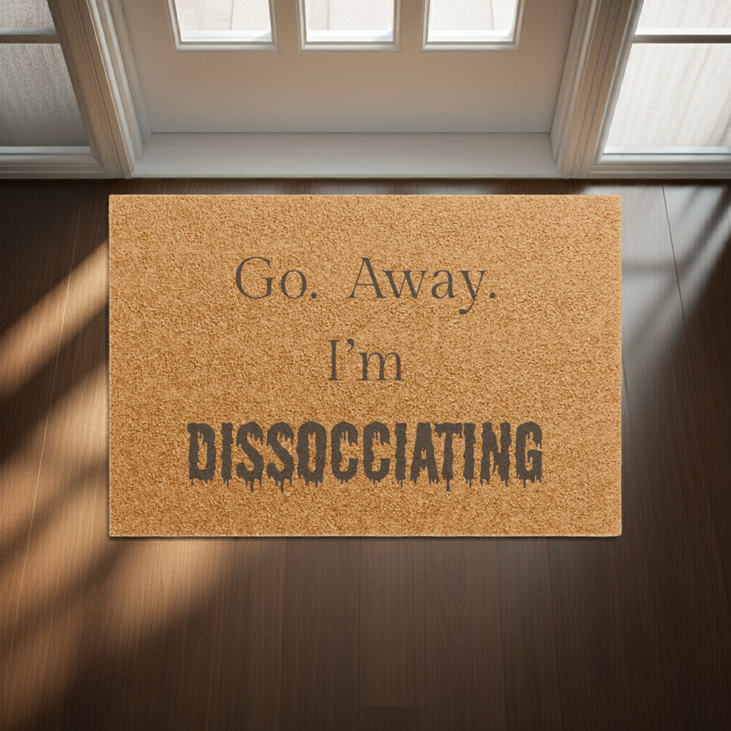 Go.  Away.  I'm Dissociating Doormat