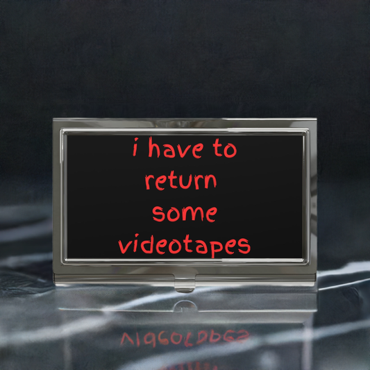 "I Have to Return Some Videotapes" American Psycho Themed Business Card Holder