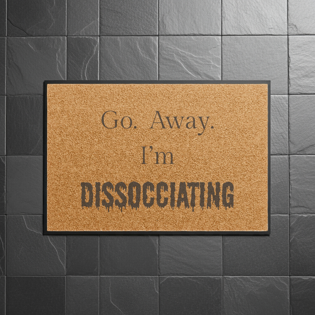 Go.  Away.  I'm Dissociating Doormat