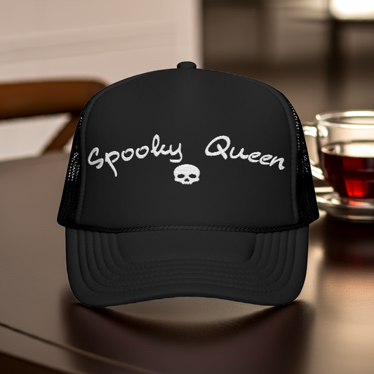 Spooky Queen Embroidered Trucker Hat