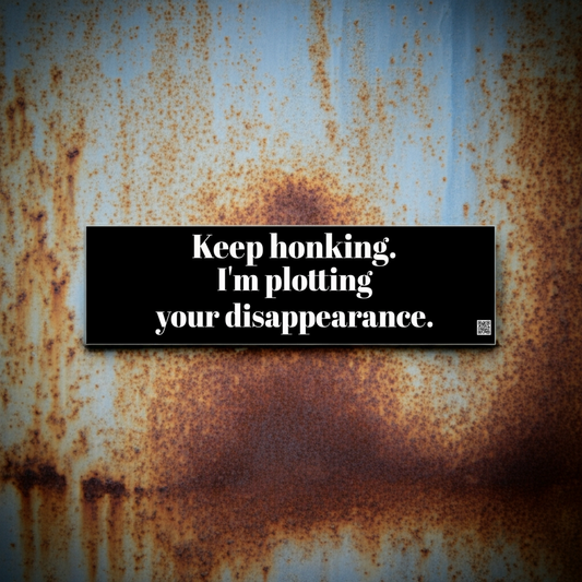 "Keep Honking" - Bumper Sticker
